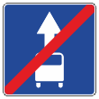 Дорожный знак 5.14.1 «Конец полосы для маршрутных транспортных средств» (металл 0,8 мм, II типоразмер: сторона 700 мм, С/О пленка: тип А коммерческая)